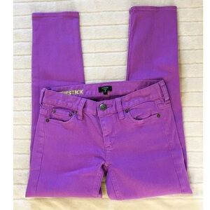 J. CREW Sz 24 Violet Matchstick Cropped Jeans